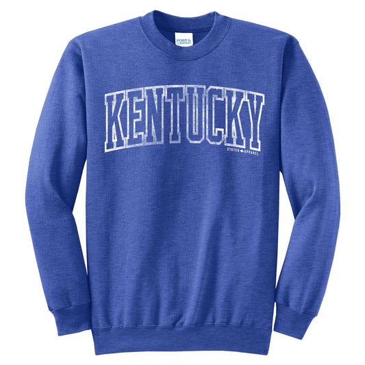 Kentucky BTS Arch Outline Sweatshirt - Heather Royal Color