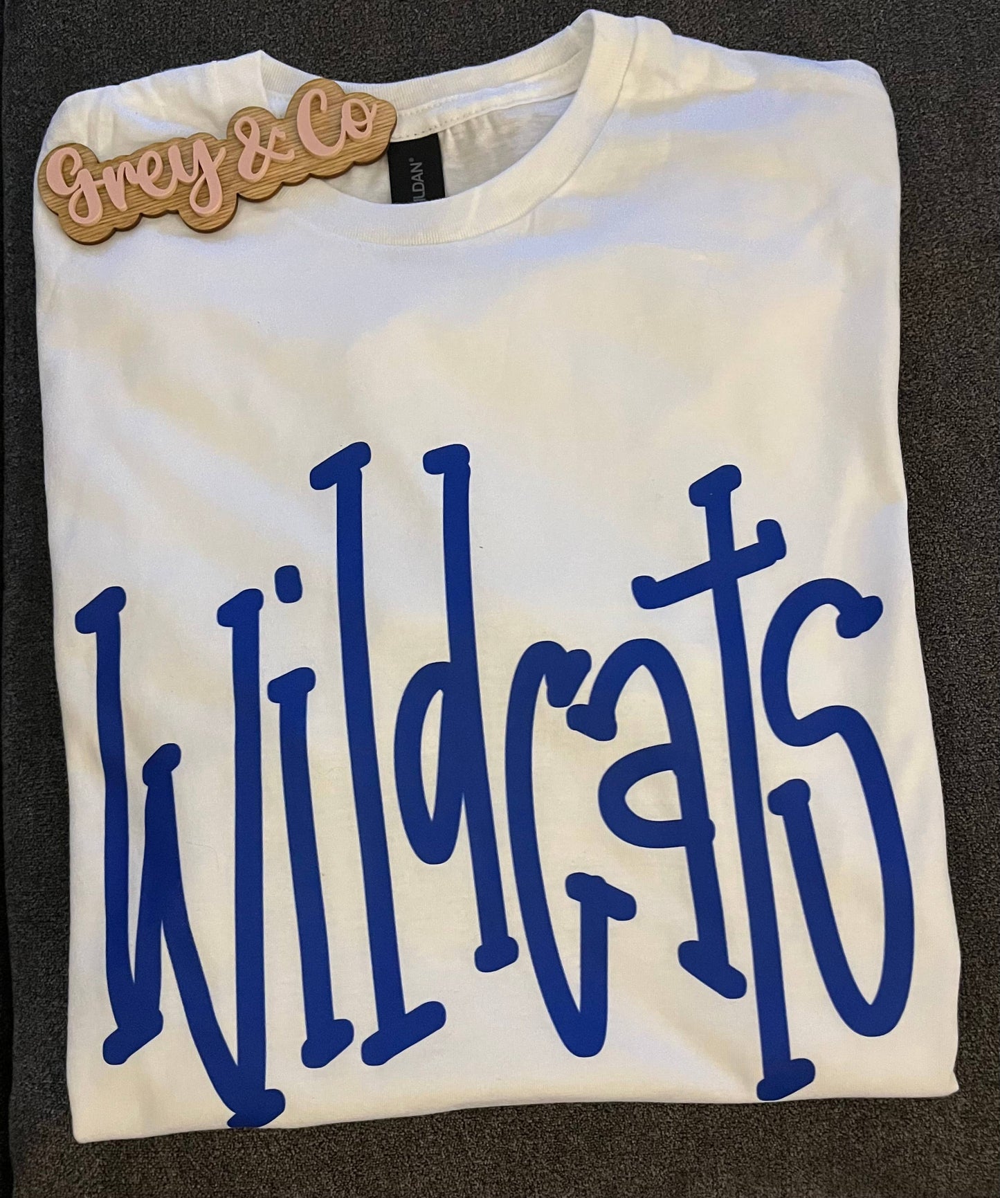 Wildcats Doodle Sweatshirt: Heather Royal Blue / Medium / Sweatshirt