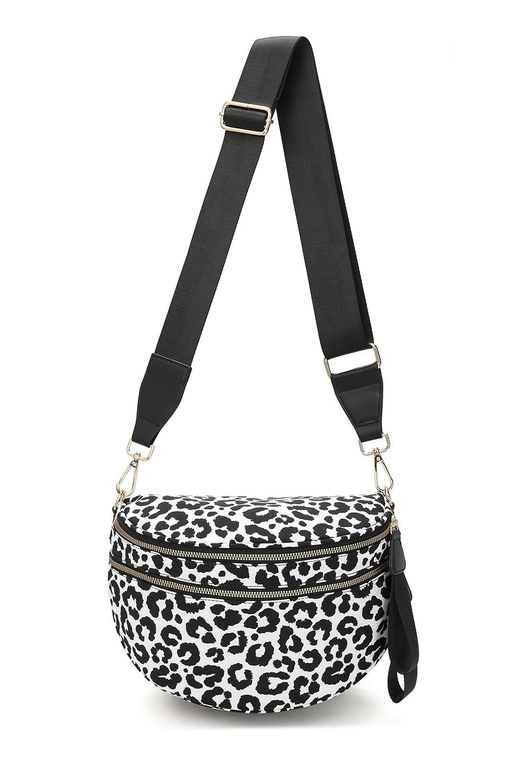 Phalaenopsis Checkered Print Wide Strap Large Crossbody Bag
