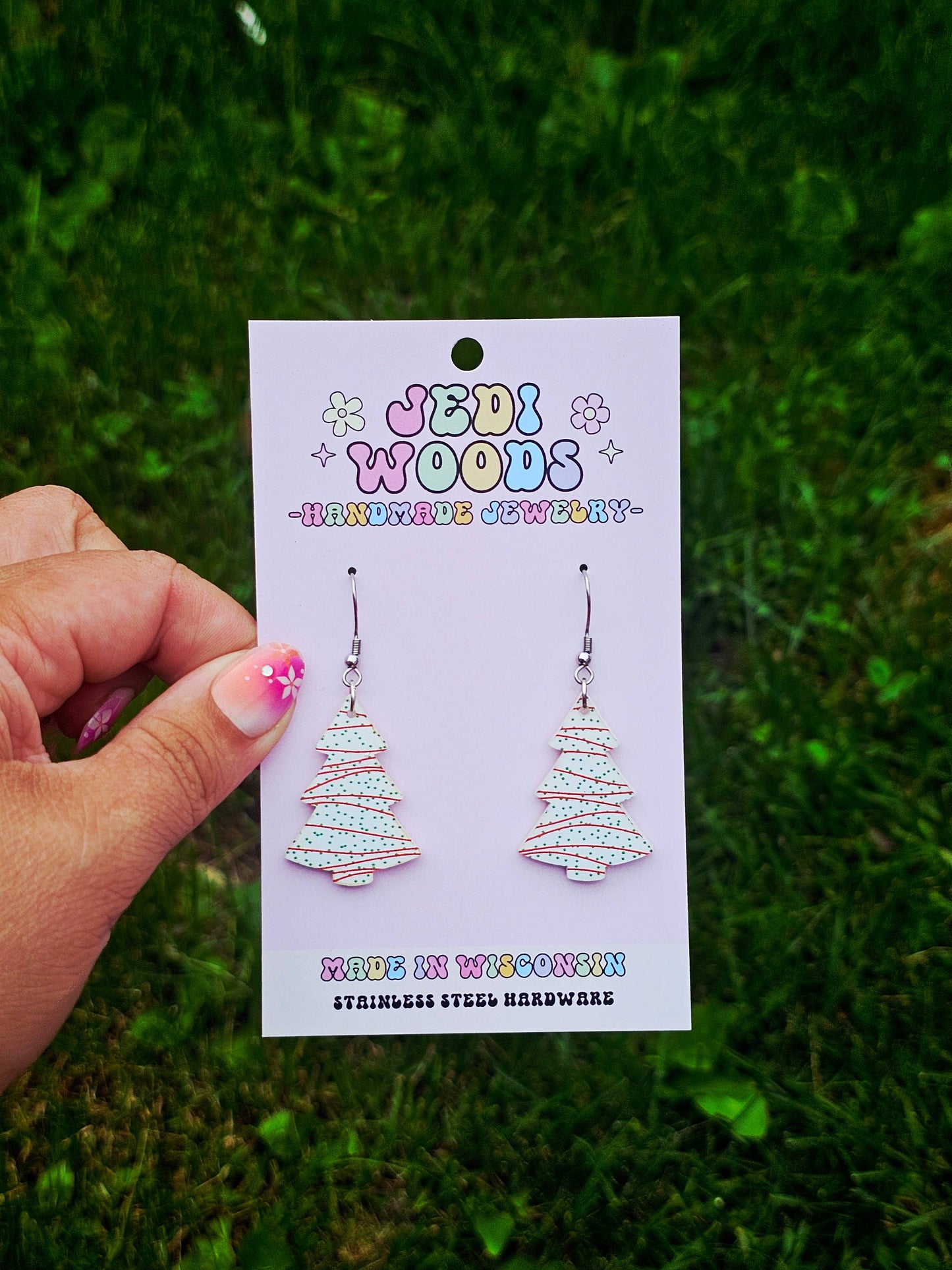 Little Debbie Christmas Tree Earrings