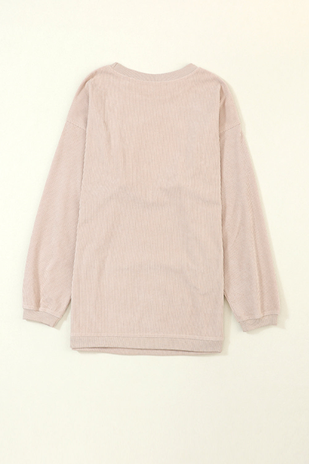 Grass Green Rib Knit Drop Shoulder Oversized Sweatshirt