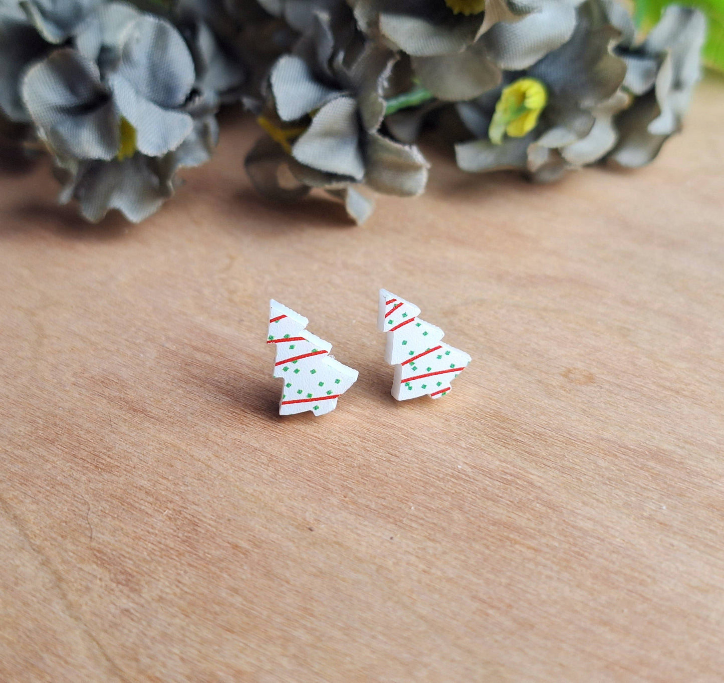 L. Debbie Xmas Cake Earrings  - Tiktok VIRAL Product!