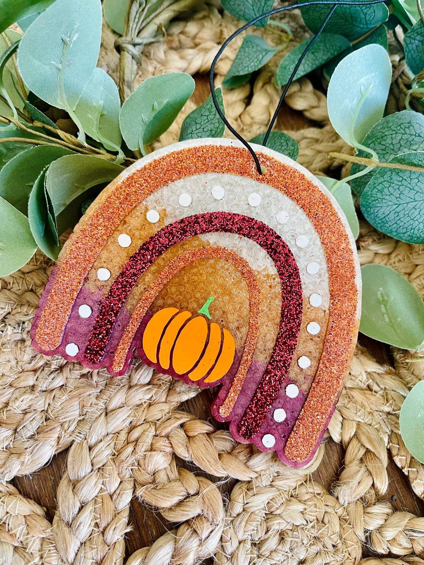 Fall Pumpkin Rainbow Car Freshie