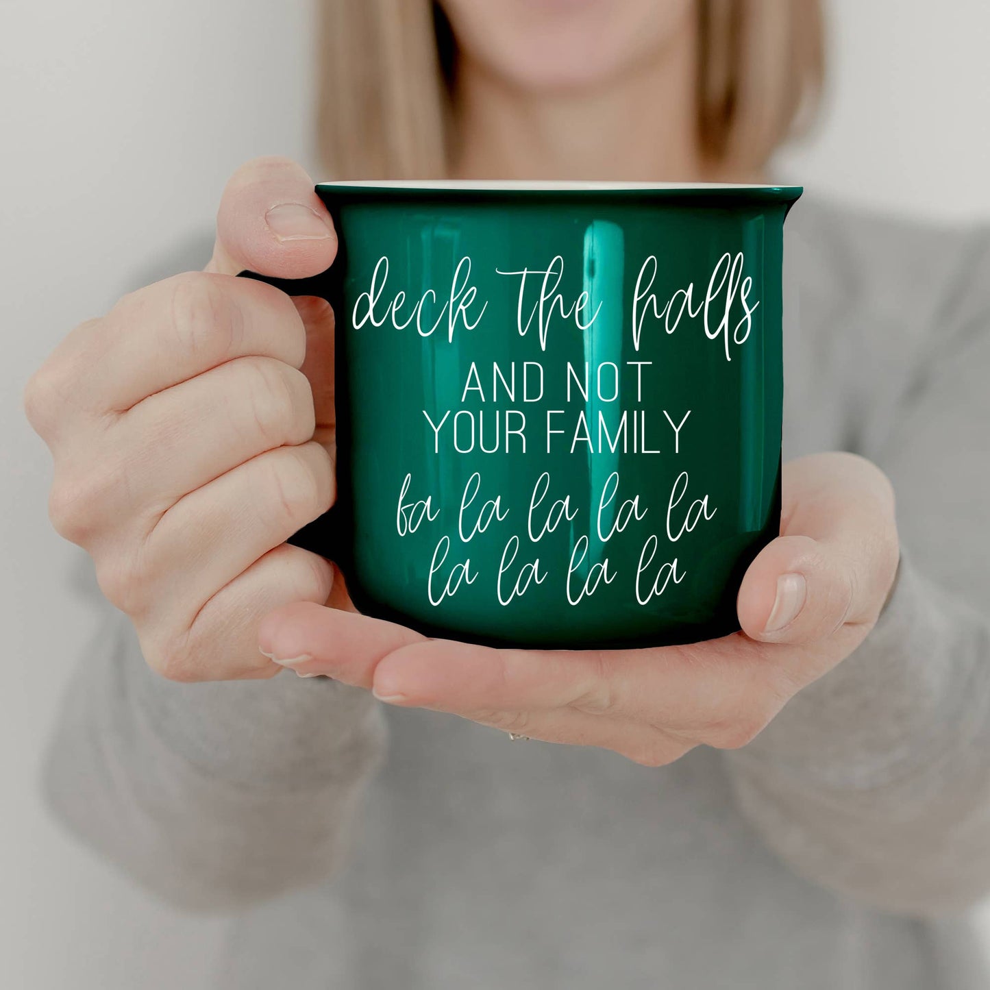 Christmas Mugs Funny, Red & Green Holiday Coffee Cup Ceramic