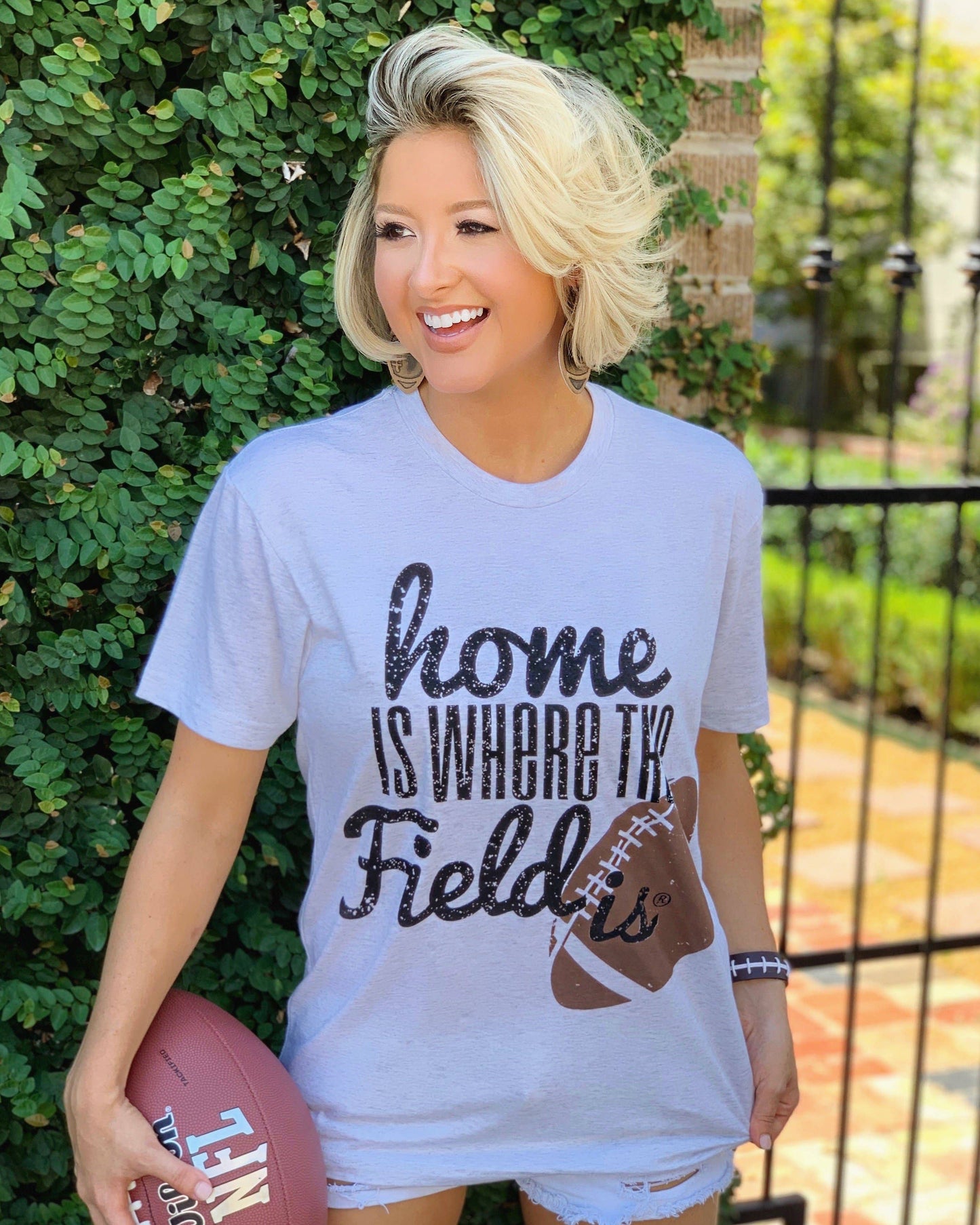 Comfy Football Home Is Where The Field Is® Basic Tee