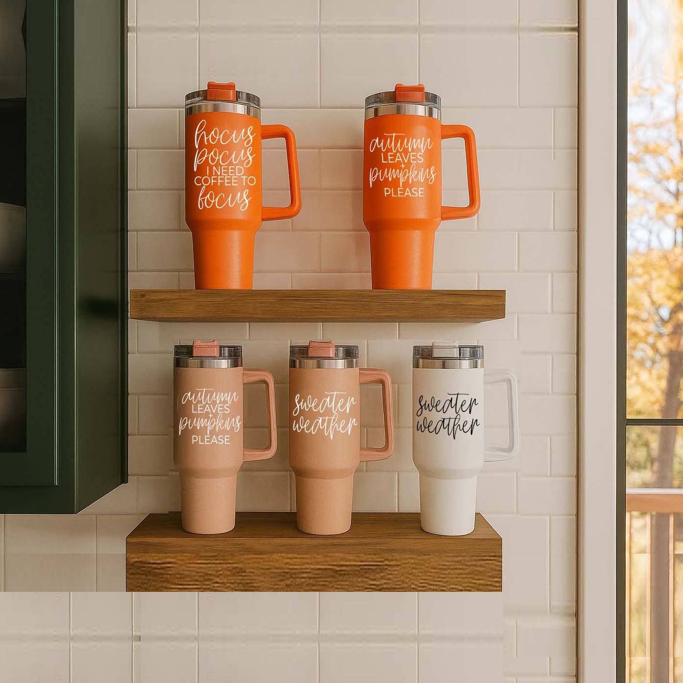 Halloween Tumblers 40 oz, Hocus Pocus Coffee Mugs for Fall
