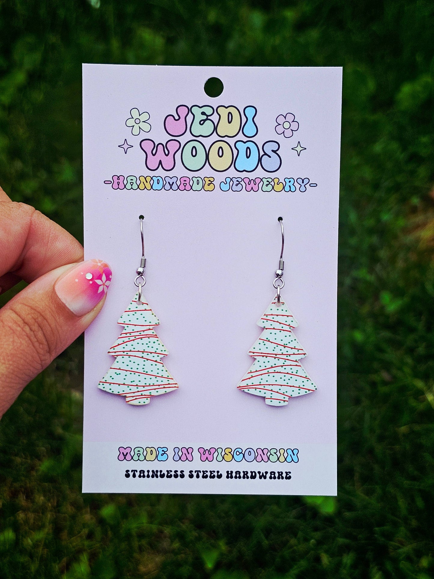 Little Debbie Christmas Tree Earrings