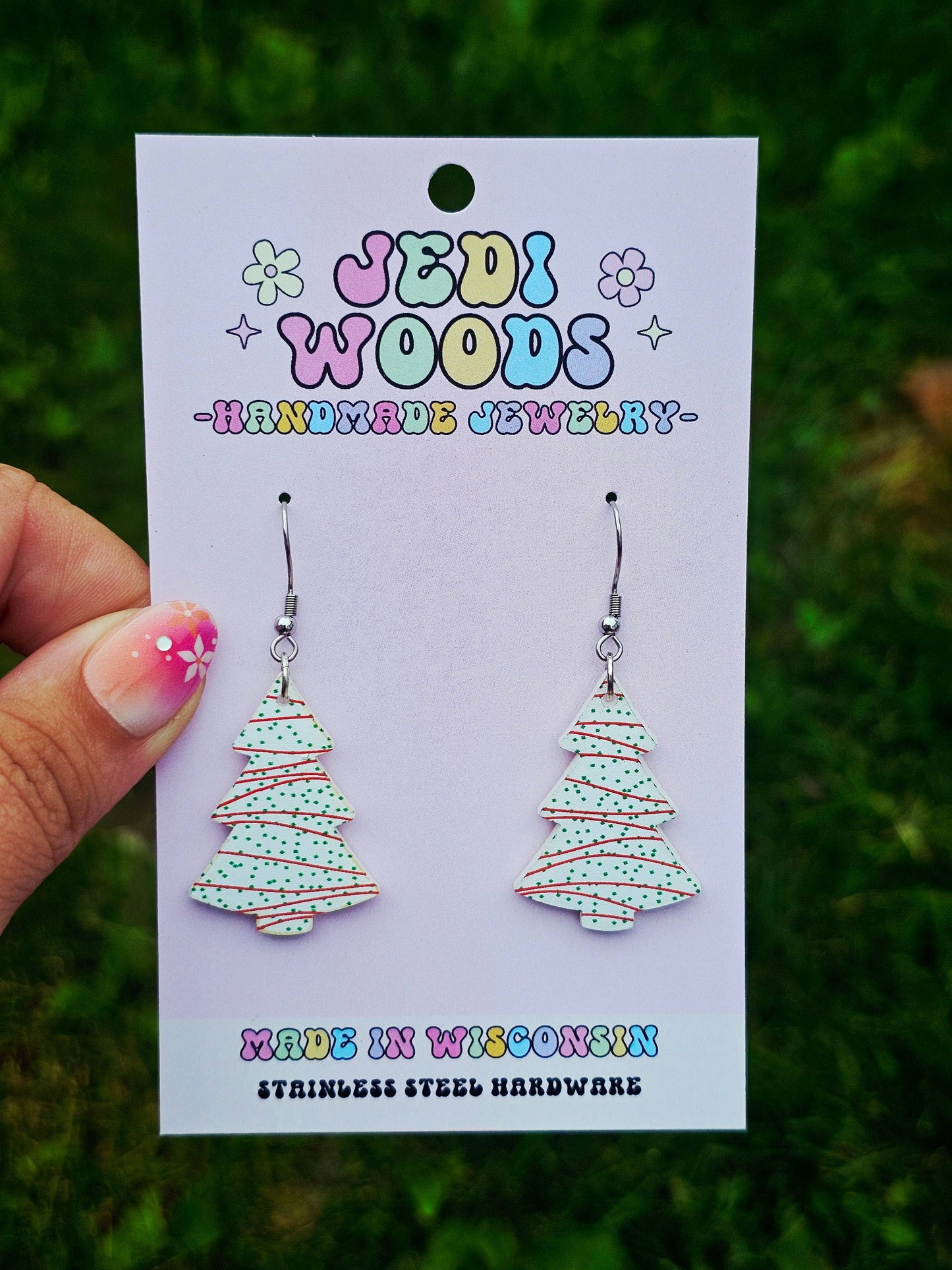 Little Debbie Christmas Tree Earrings