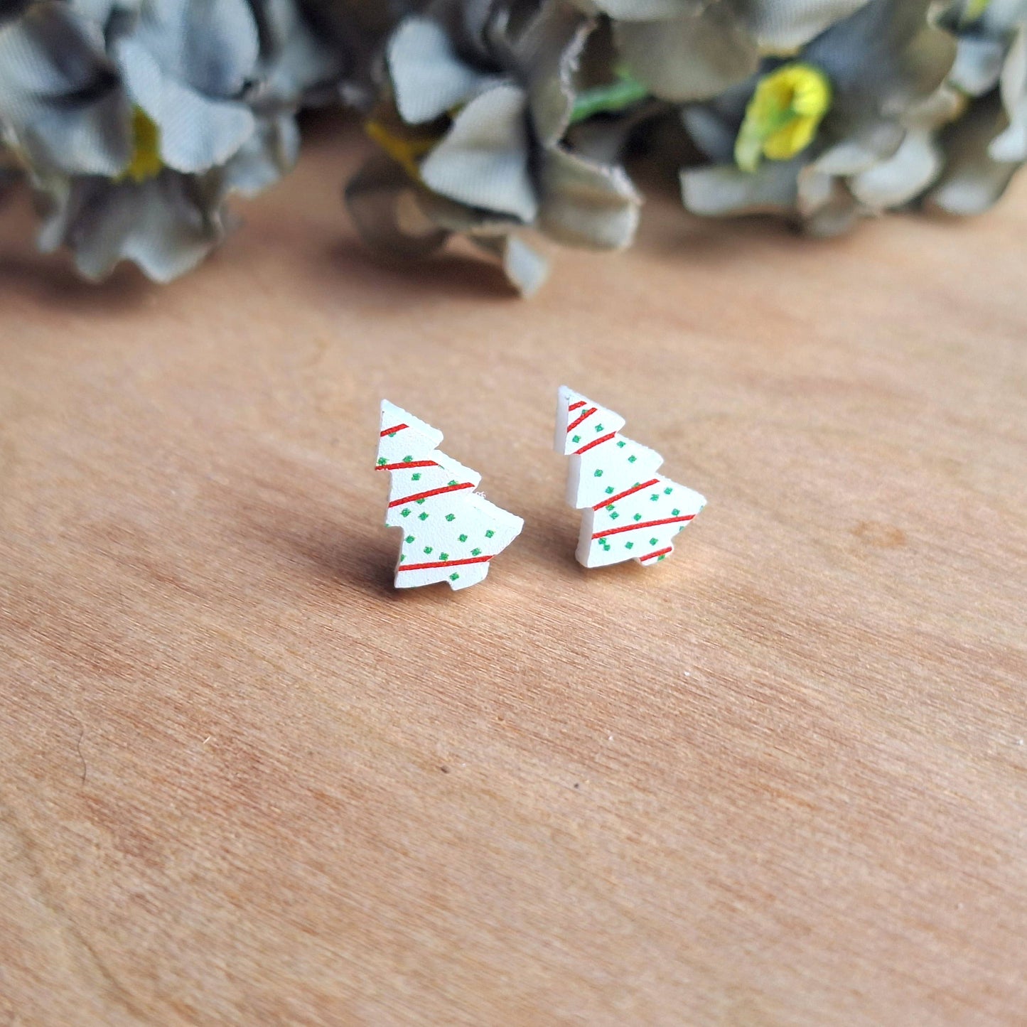L. Debbie Xmas Cake Earrings  - Tiktok VIRAL Product!