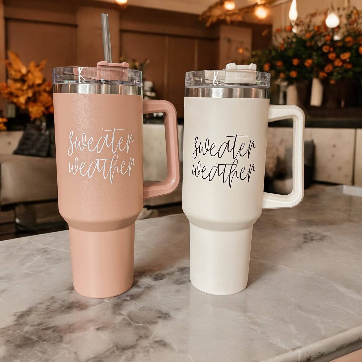 Halloween Tumblers 40 oz, Hocus Pocus Coffee Mugs for Fall