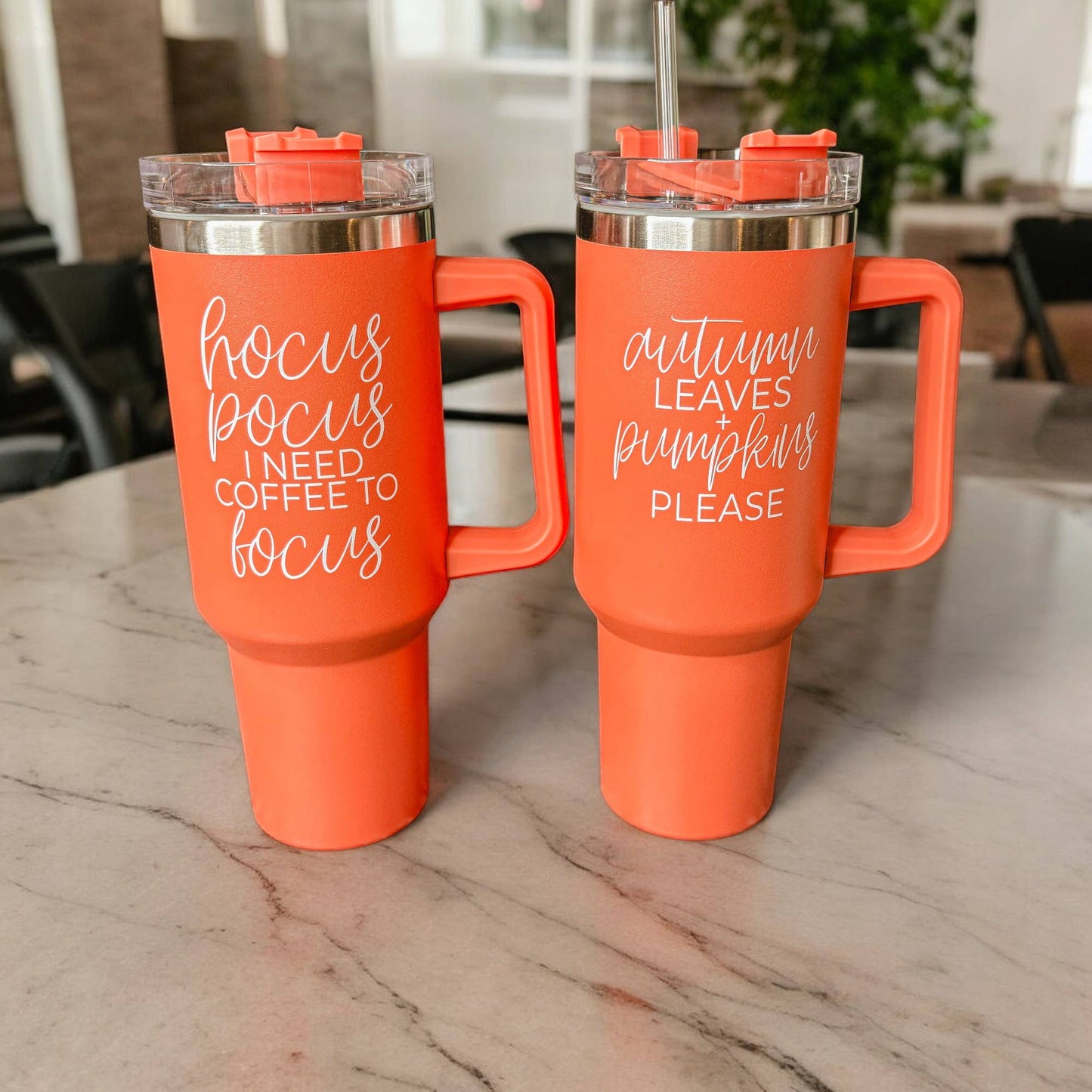 Halloween Tumblers 40 oz, Hocus Pocus Coffee Mugs for Fall