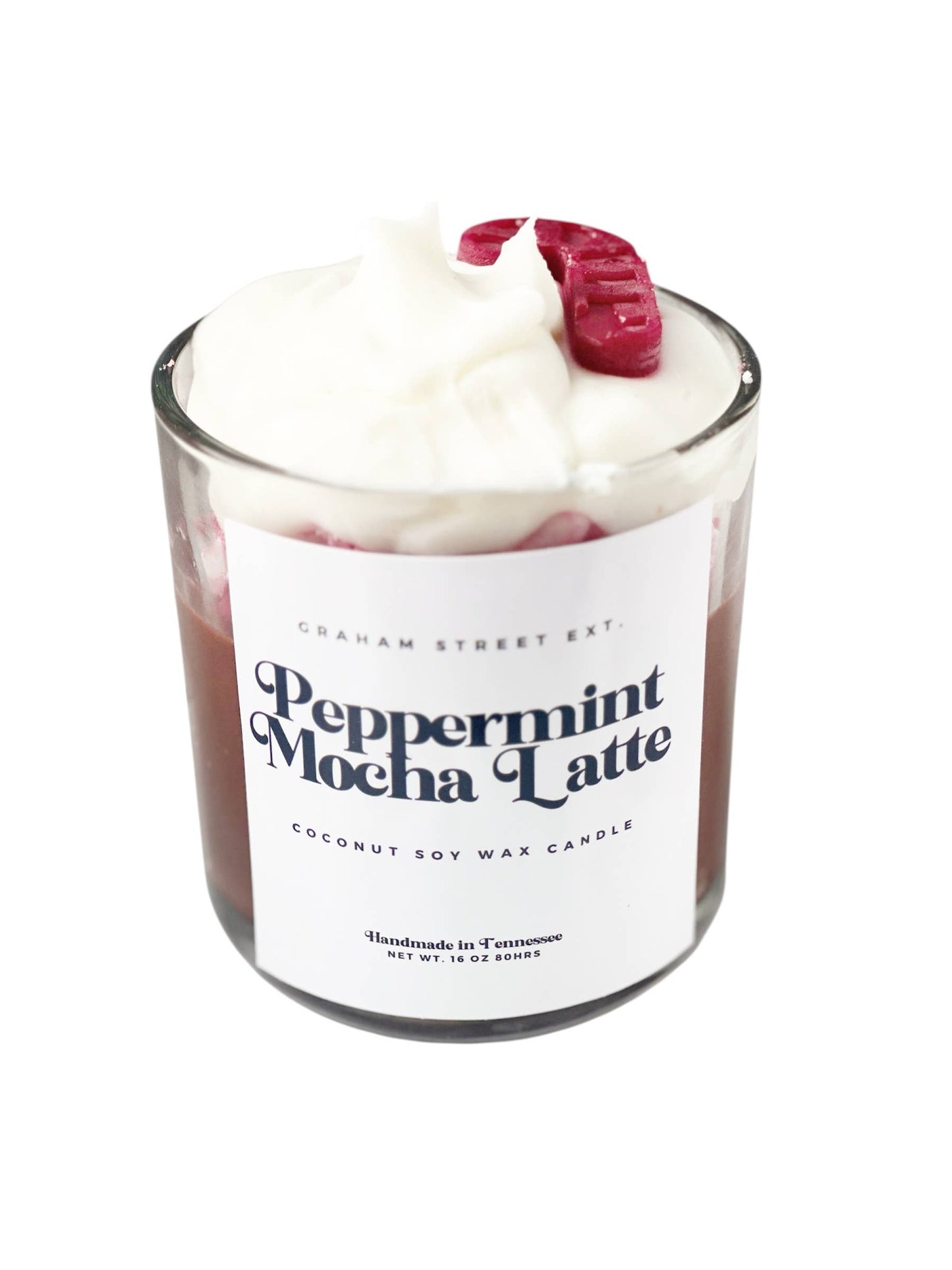 Peppermint Mocha Latte Dessert  Candle