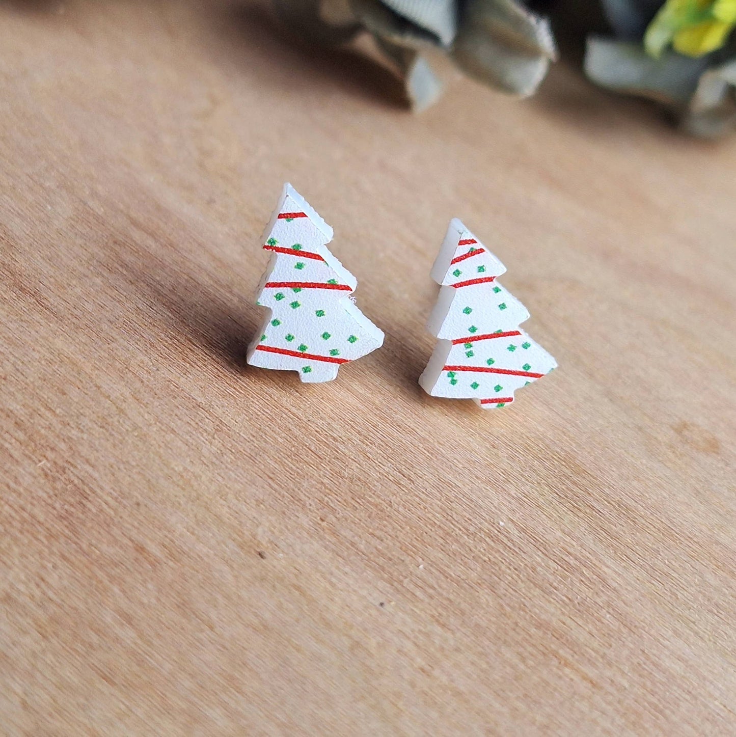 L. Debbie Xmas Cake Earrings  - Tiktok VIRAL Product!