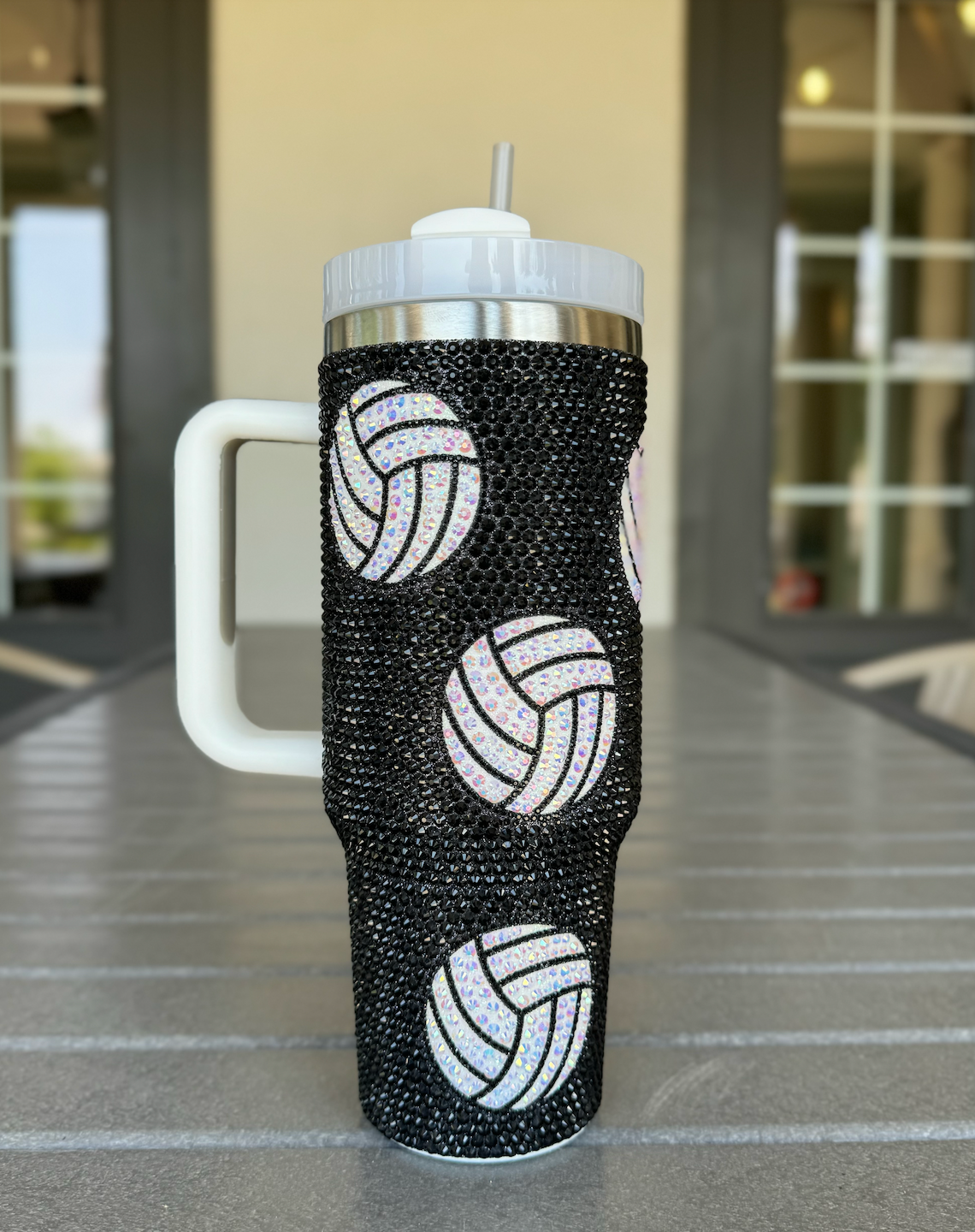 40 Oz. Crystal Volleyball Tumbler
