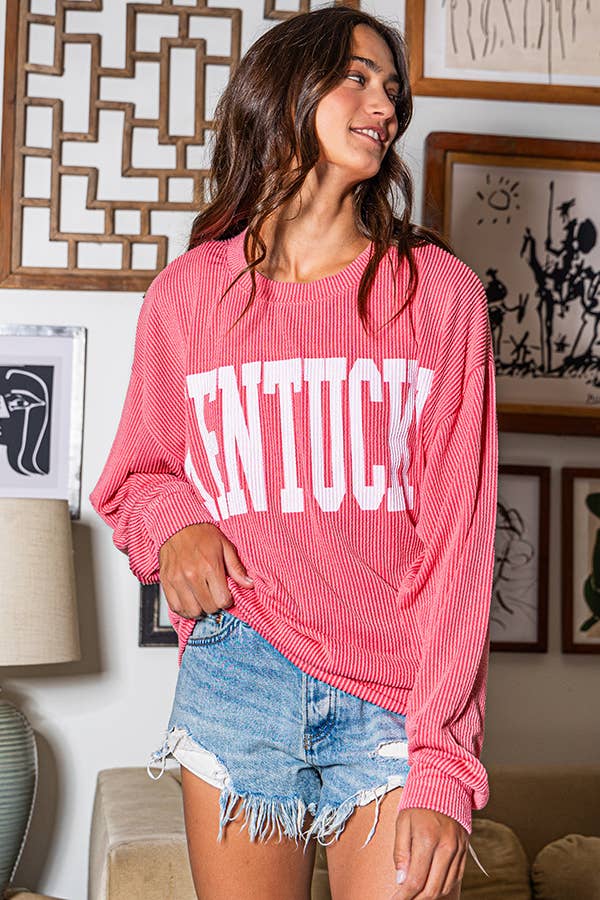 T1770M 'KENTUCKY' Comfy Oversize Graphic Sweatshirt, Gameday