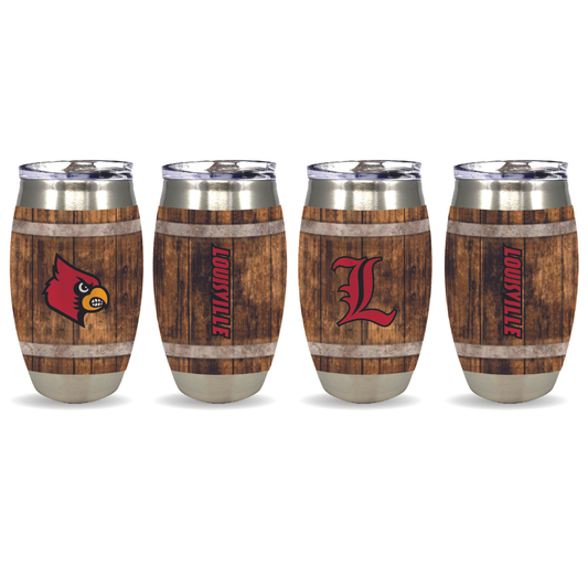 15oz Louisville Cardinals Barrel Tumbler
