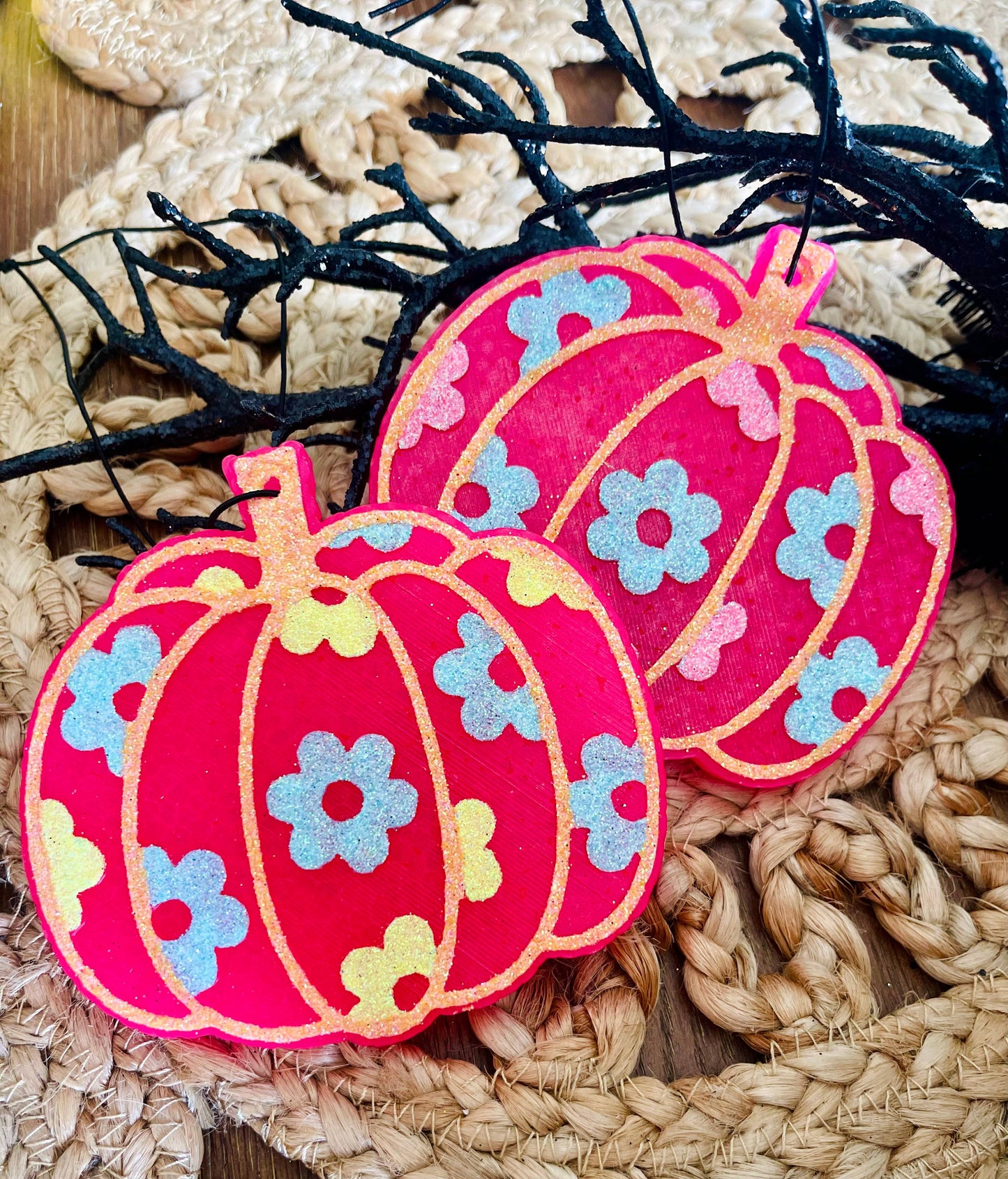 Floral Pumpkin Car Freshie