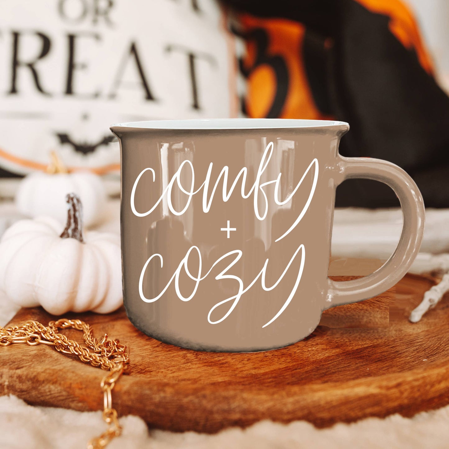 Neutral Fall Coffee Mug, Ceramic Cups for Autumn Home Accent