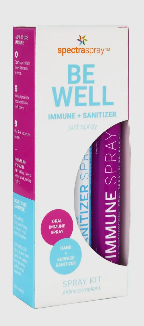 Be Well Immune Spray Kit with Hand Sanitizer - Set of 2