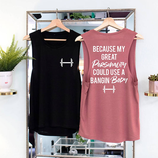 Bangin' Women's Workout Muscle Tank Top