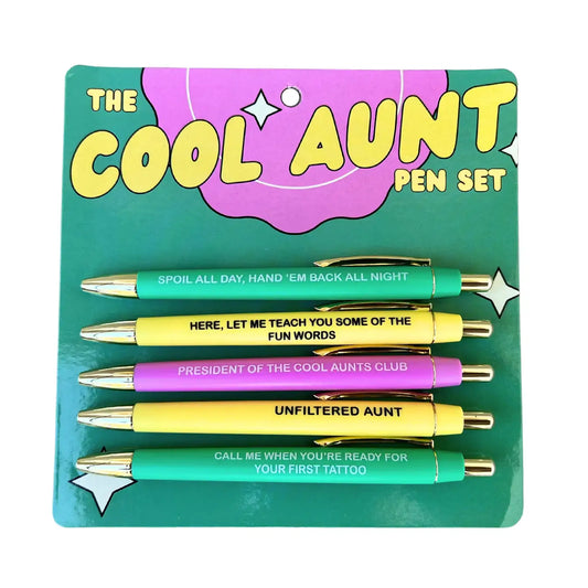 Cool Aunt Pen Set (funny, gift, family, mothers day, pens)