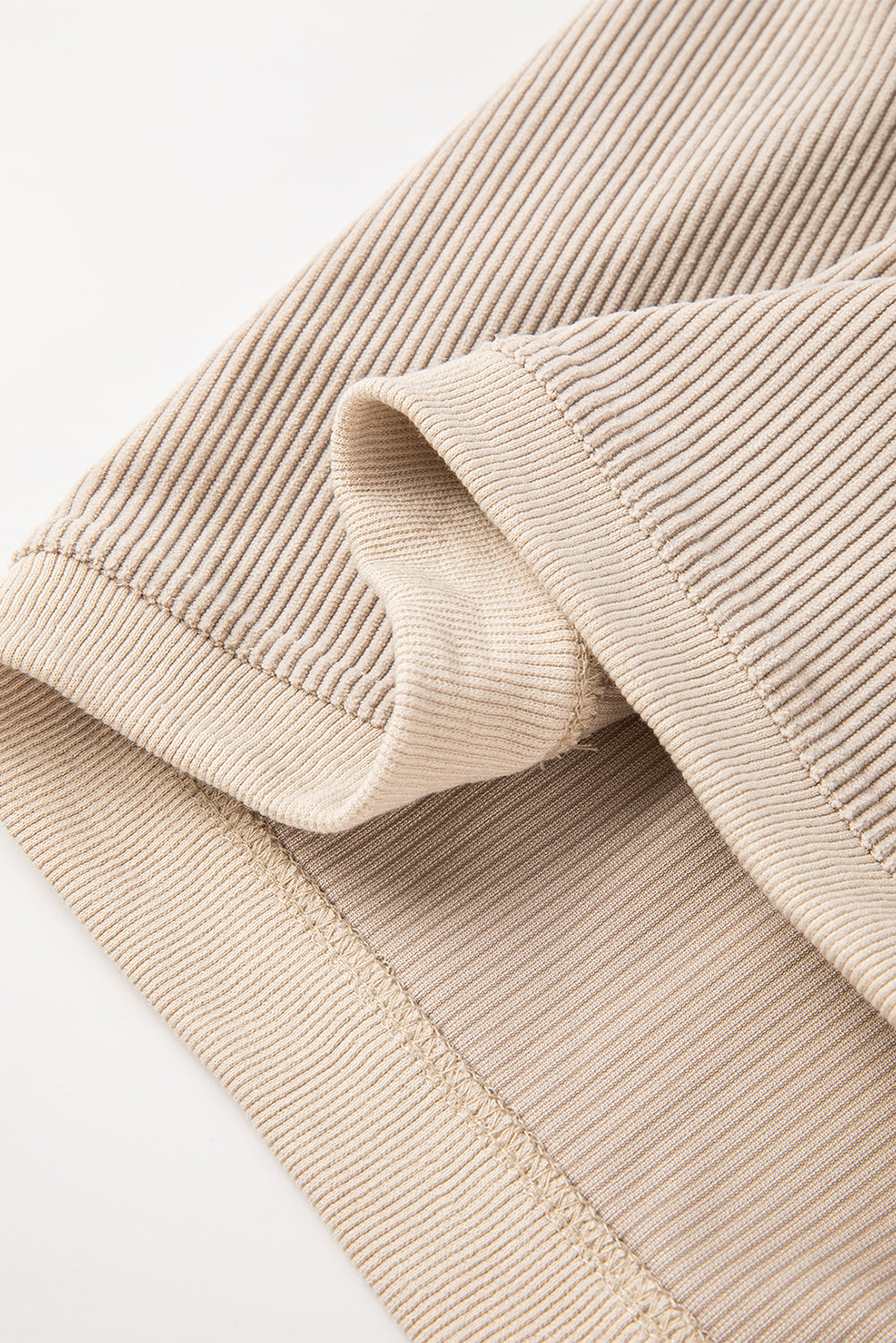Grass Green Rib Knit Drop Shoulder Oversized Sweatshirt