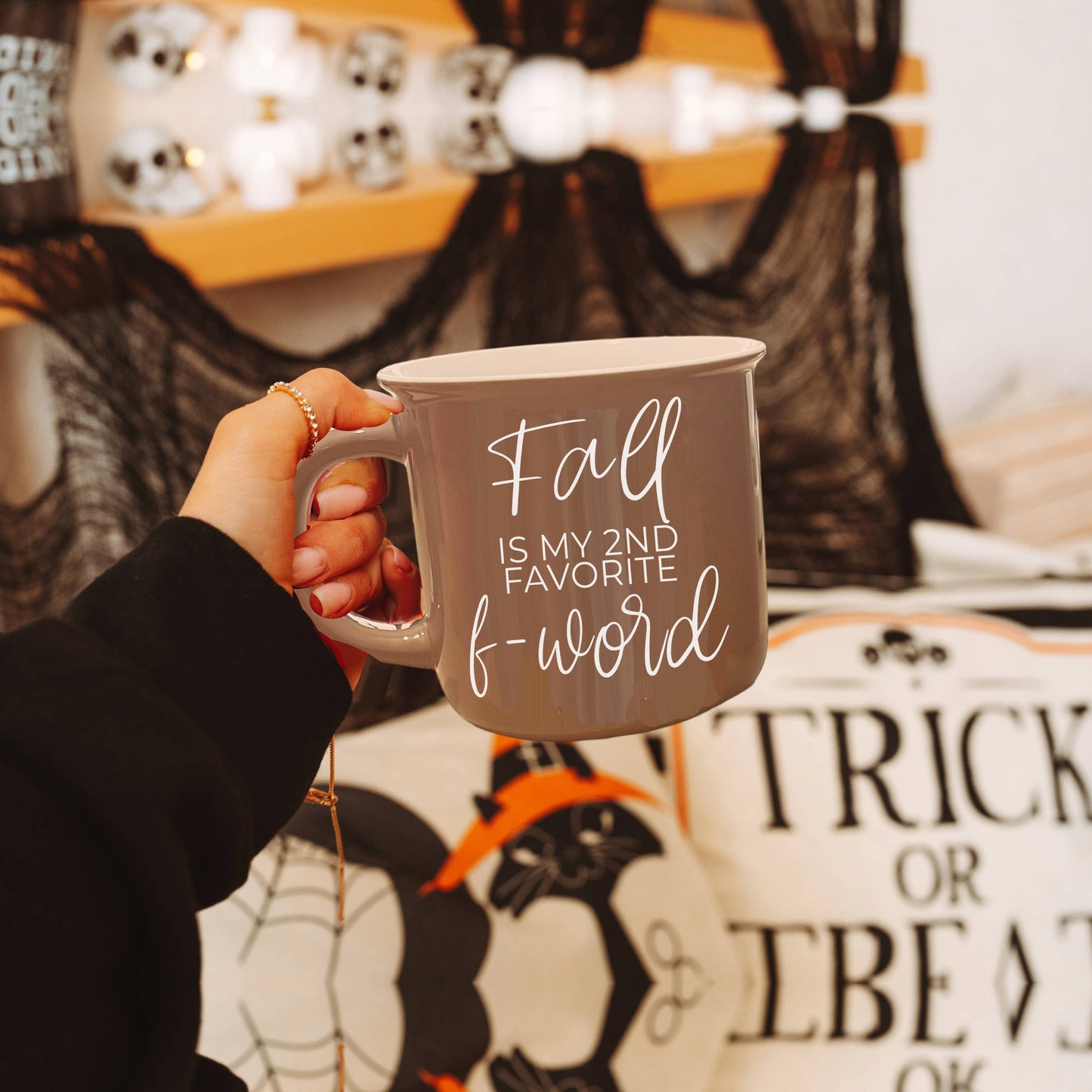Neutral Fall Coffee Mug, Ceramic Cups for Autumn Home Accent