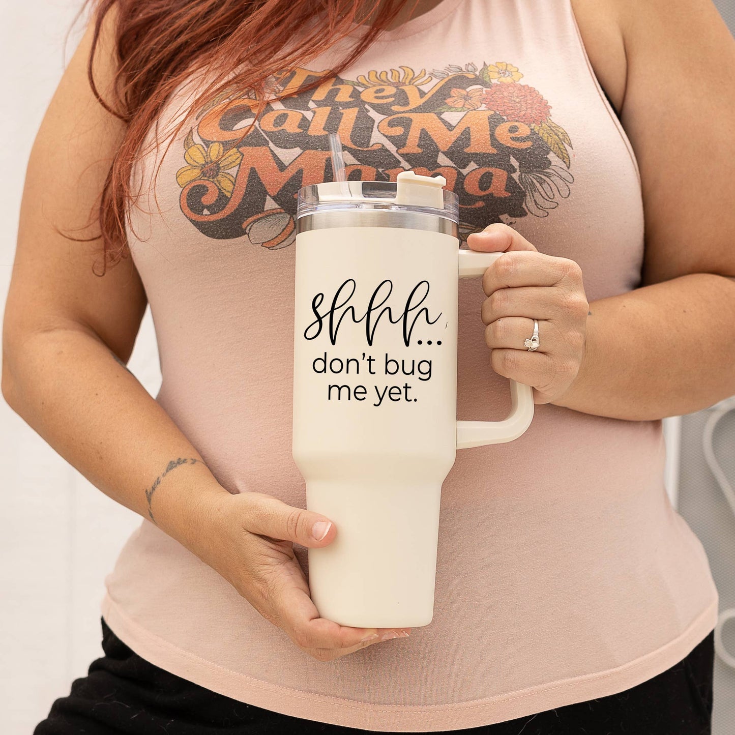 Fall Mug With Lid, Sweater Weather 40oz Insulated Coffee Cup