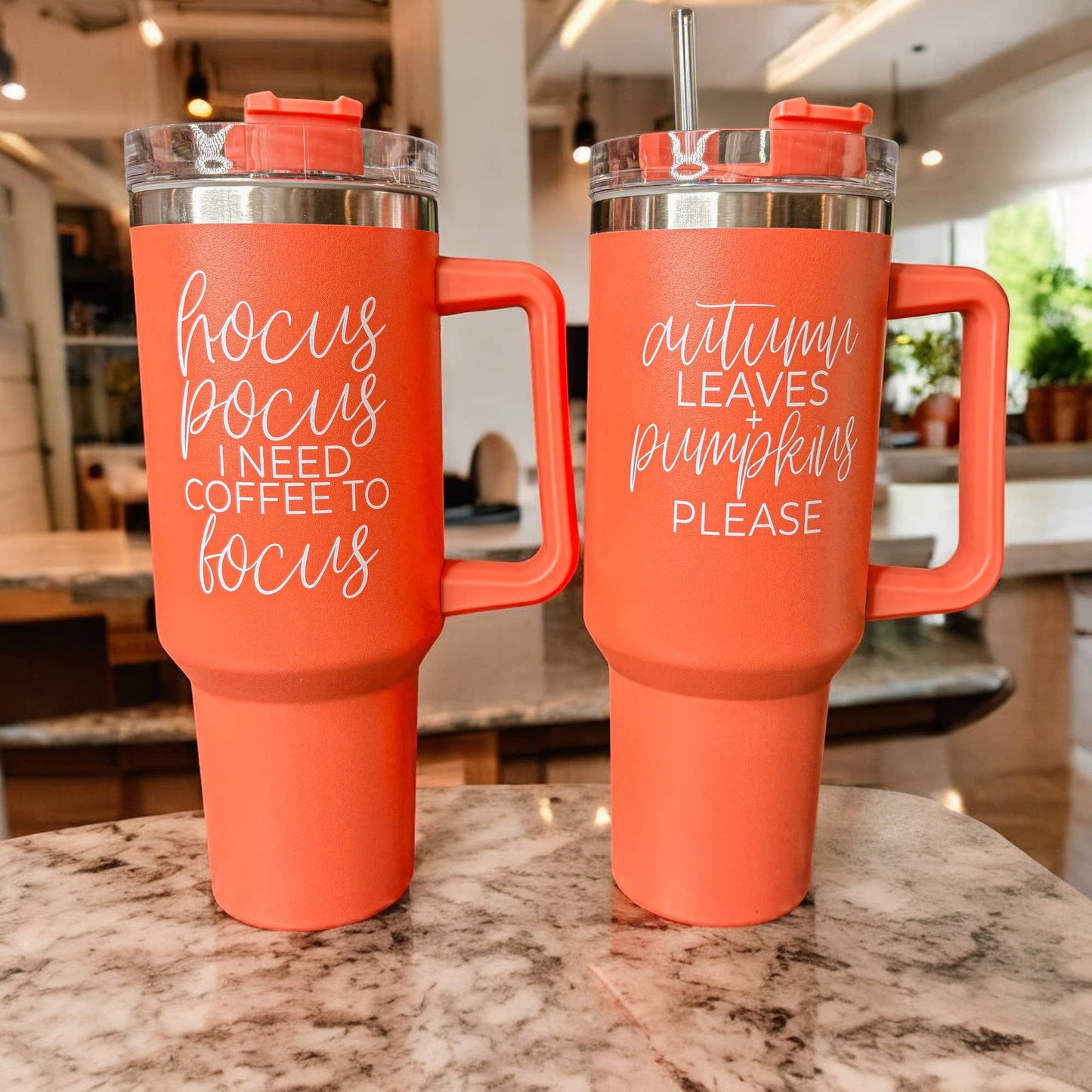Halloween Tumblers 40 oz, Hocus Pocus Coffee Mugs for Fall