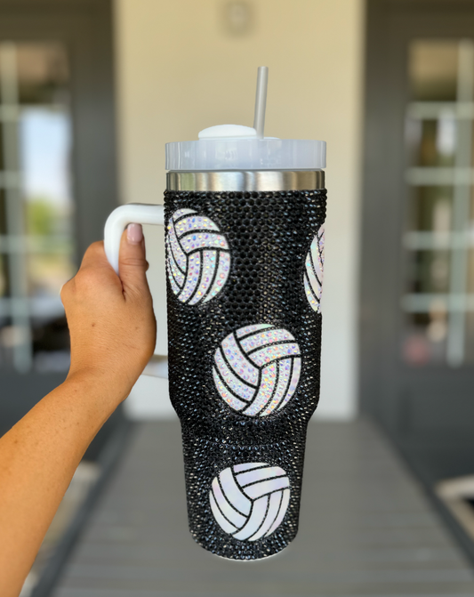40 Oz. Crystal Volleyball Tumbler