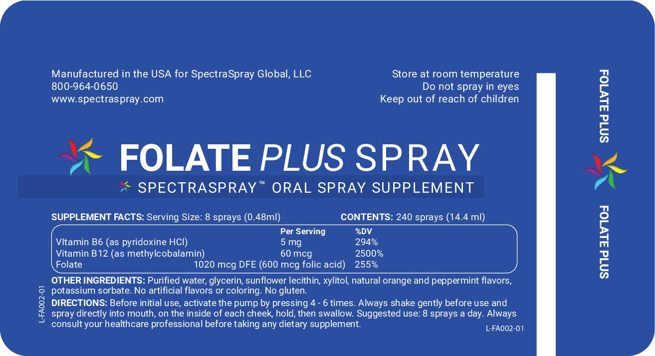 Folate Plus Oral Spray Vitamin - B6 + B9 + B12