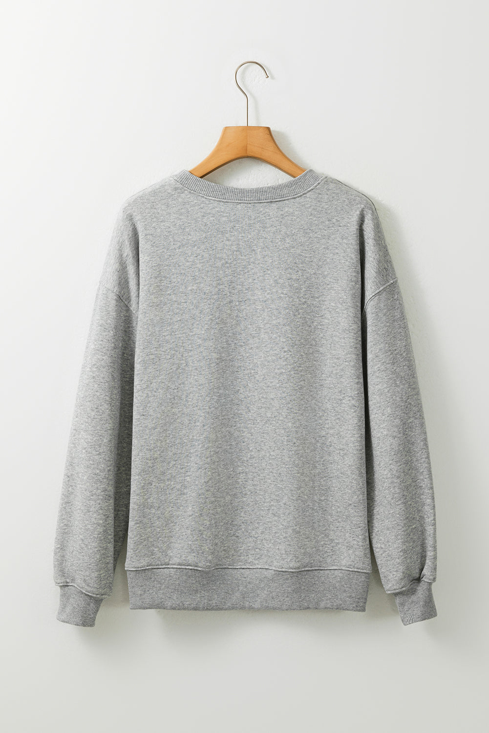 Gray GAME DAY Football Bow Embroidered Casual Sweatshirt