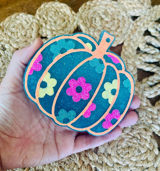 Floral Pumpkin Car Freshie