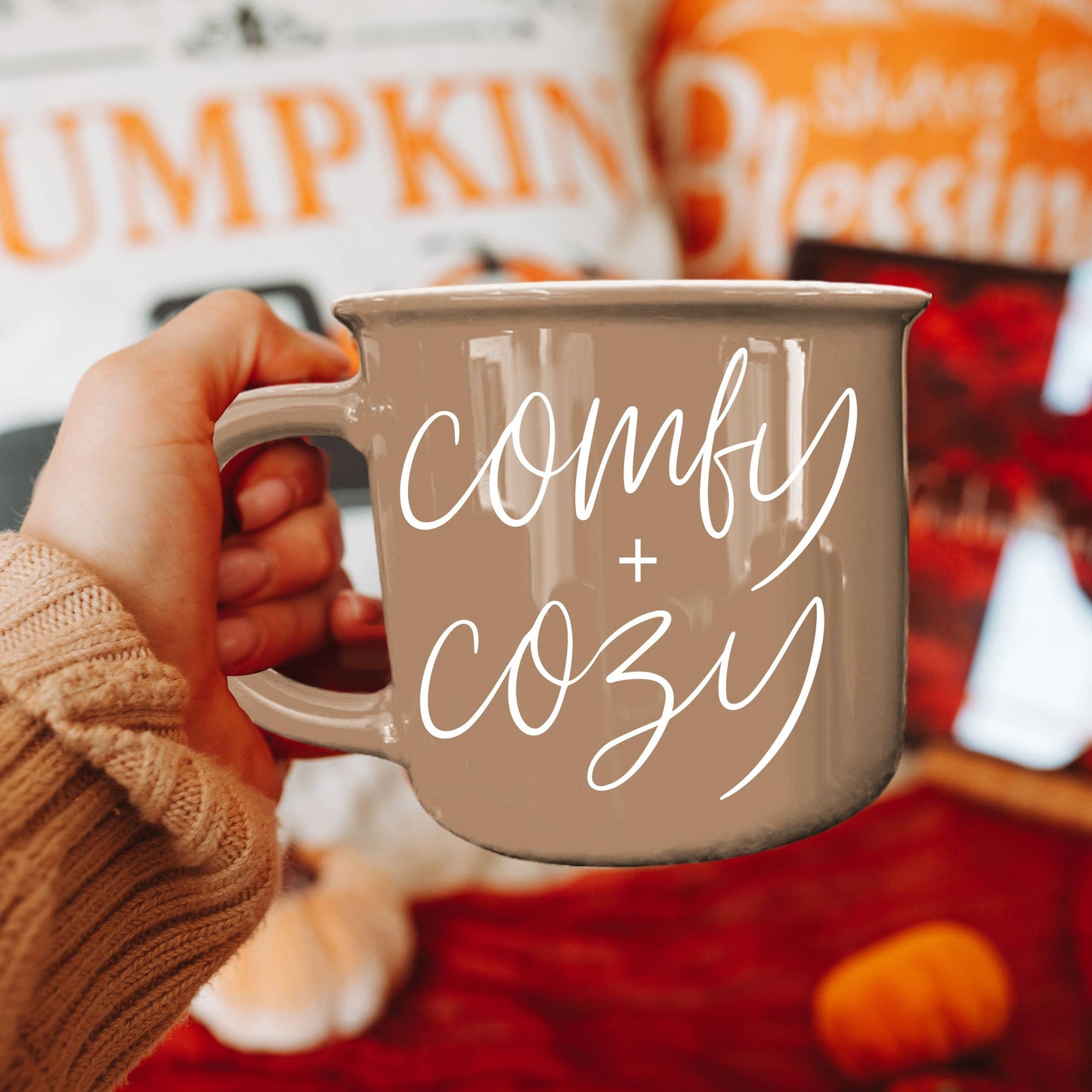 Neutral Fall Coffee Mug, Ceramic Cups for Autumn Home Accent
