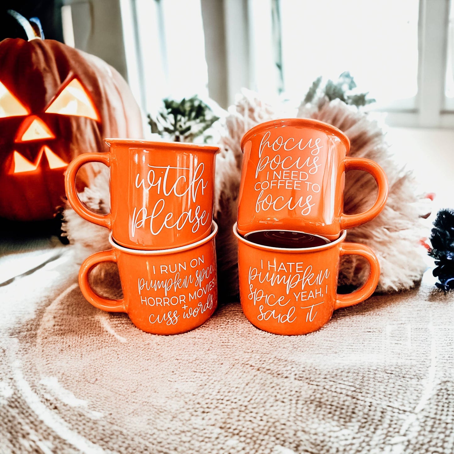 Neutral Fall Coffee Mug, Ceramic Cups for Autumn Home Accent