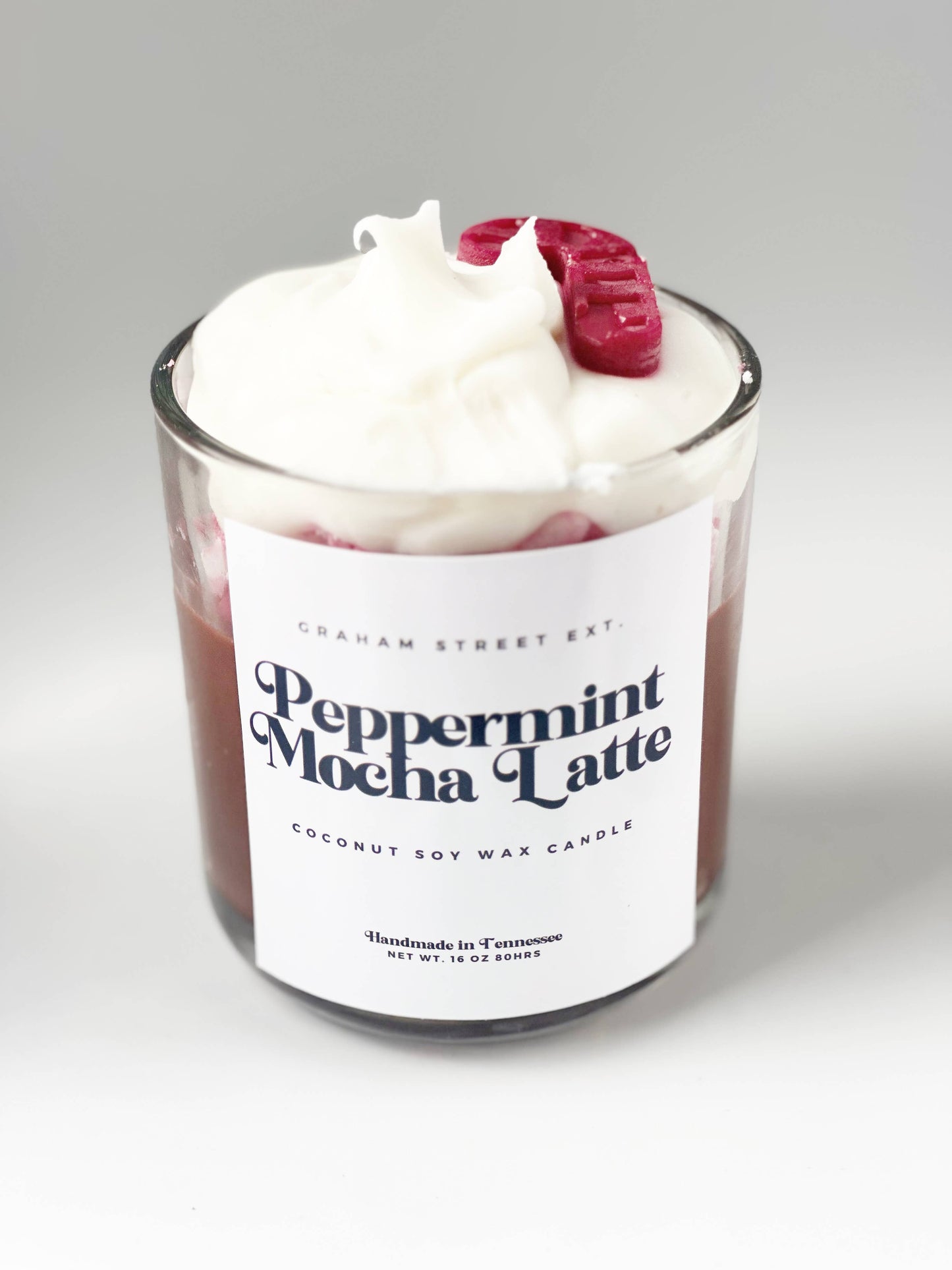 Peppermint Mocha Latte Dessert  Candle