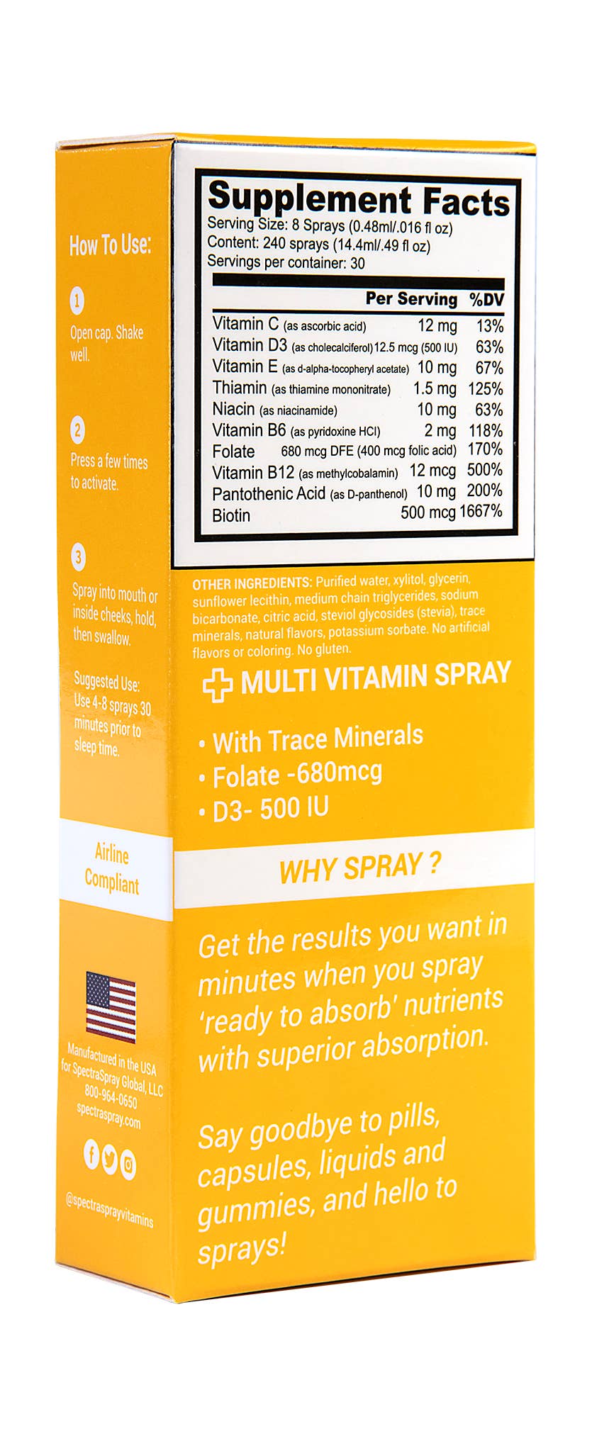 Multivitamin Oral Spray Vitamin