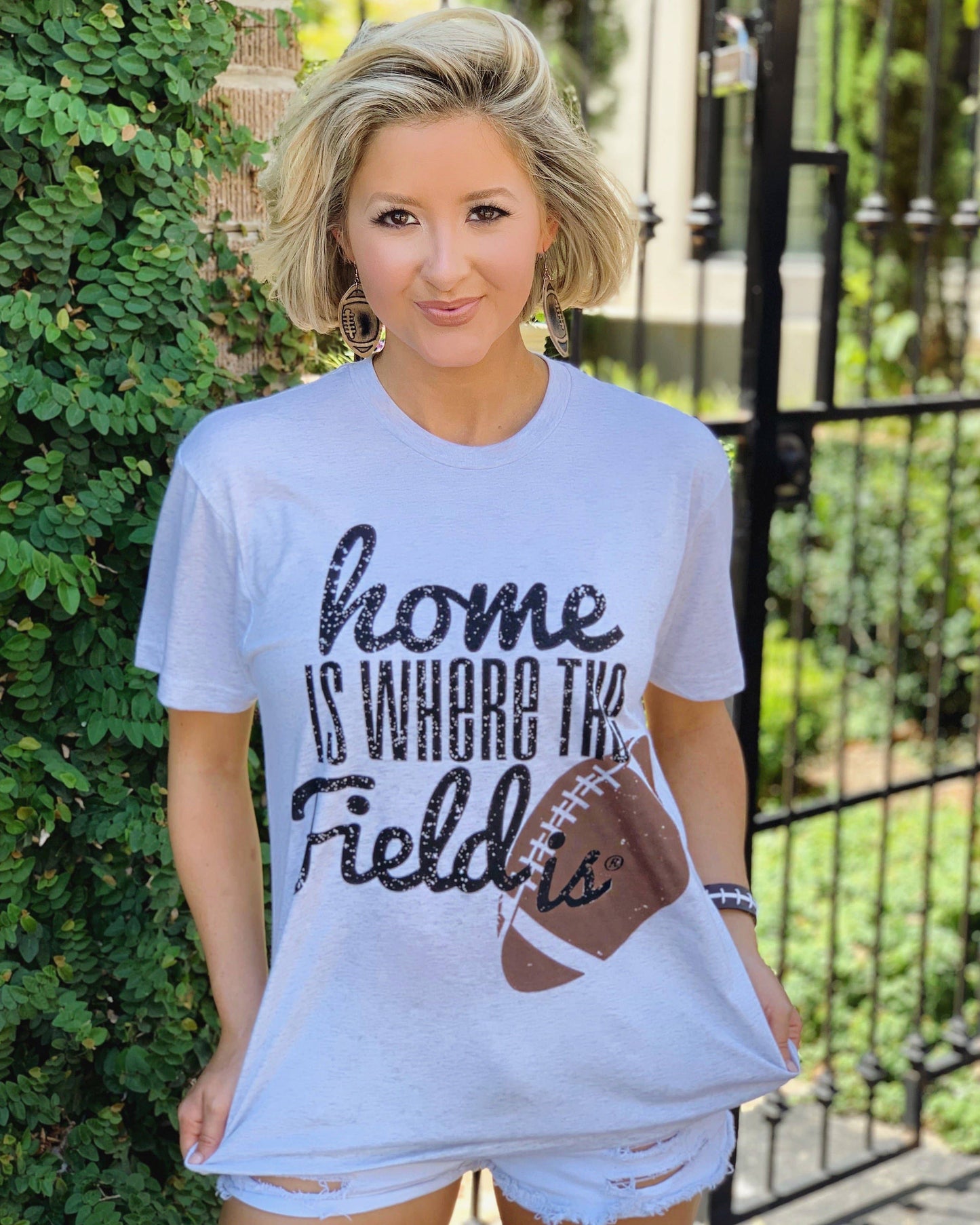 Comfy Football Home Is Where The Field Is® Basic Tee