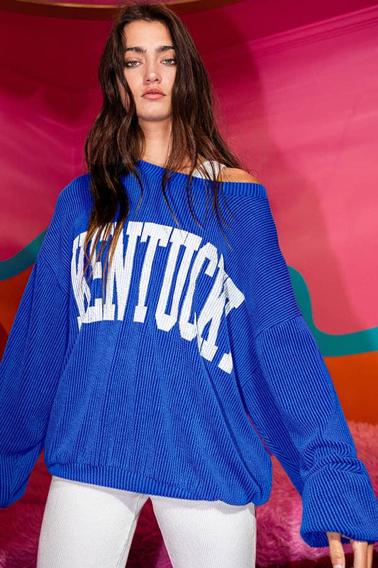 T1770M 'KENTUCKY' Comfy Oversize Graphic Sweatshirt, Gameday