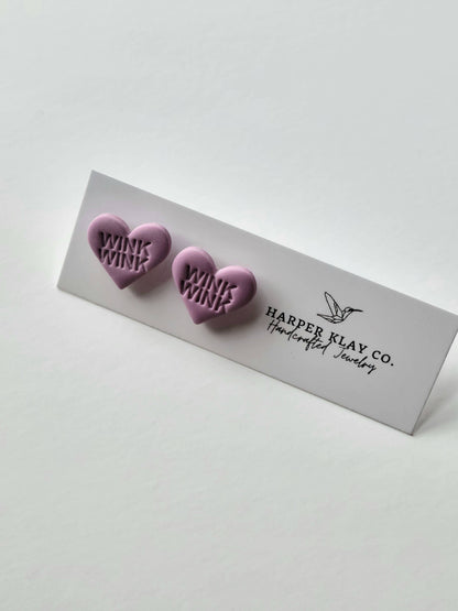 The Candy Heart Set-Valentines Day Polymer Clay Earrings