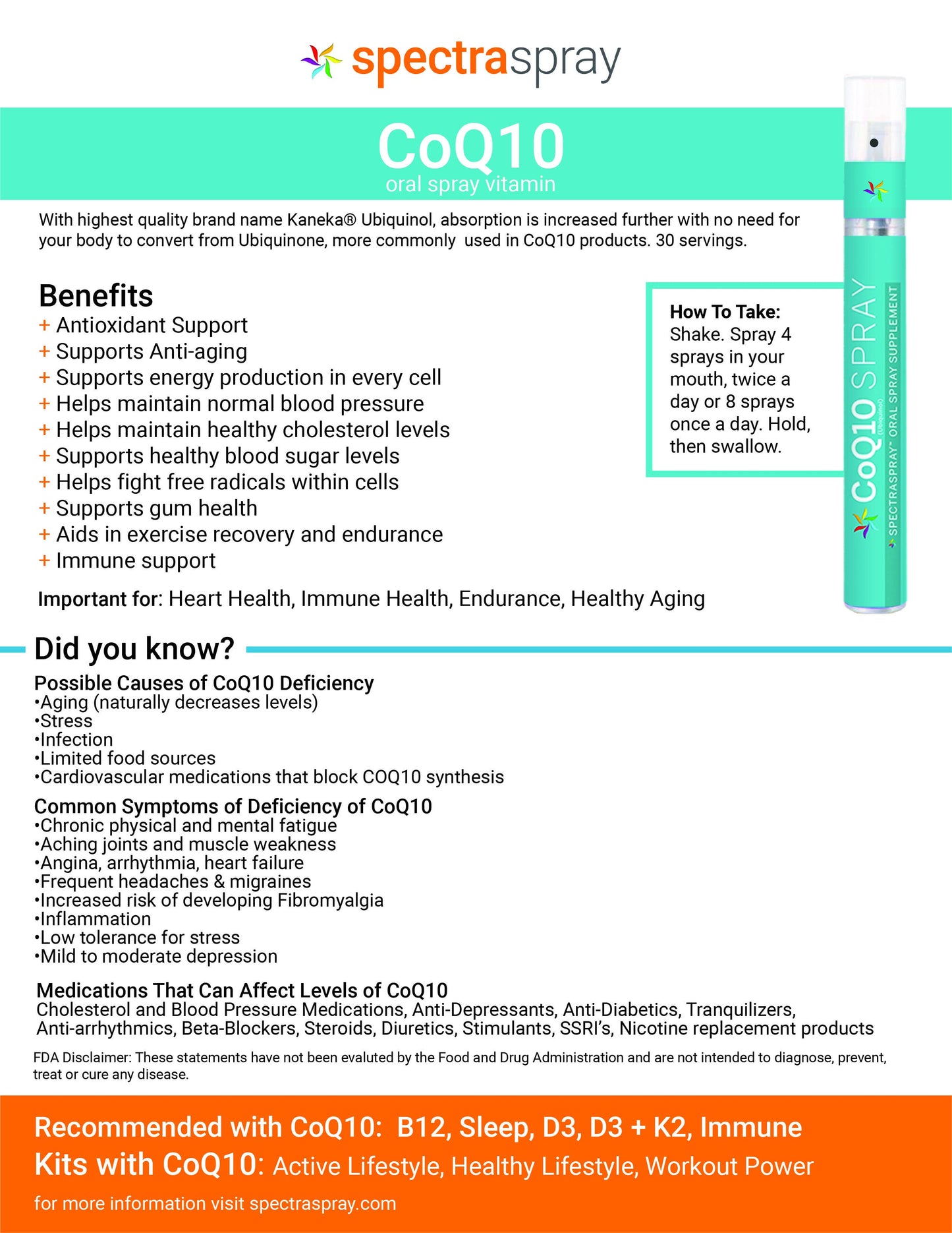 Coq10 Oral Spray Supplement