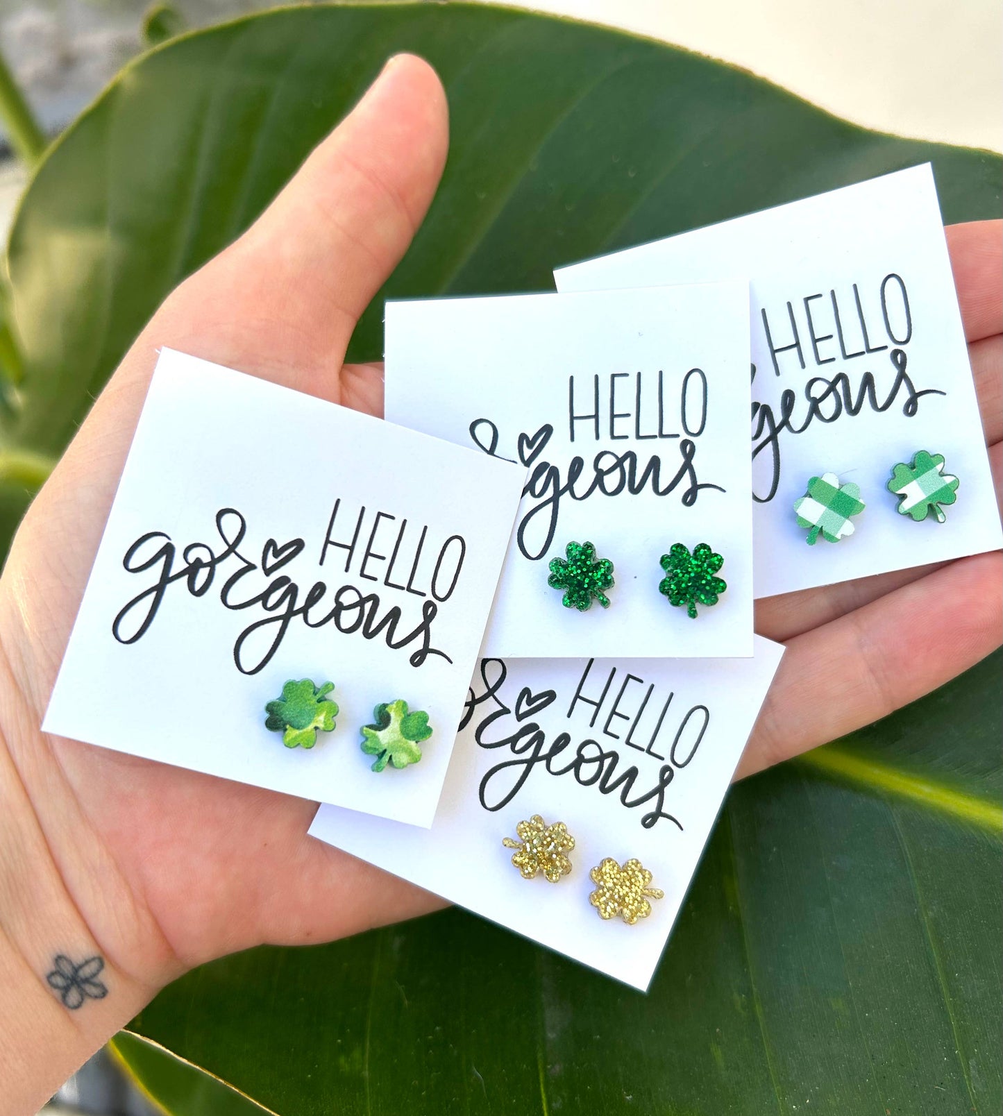 ☘️ Shamrock Small Stud Earring Sets