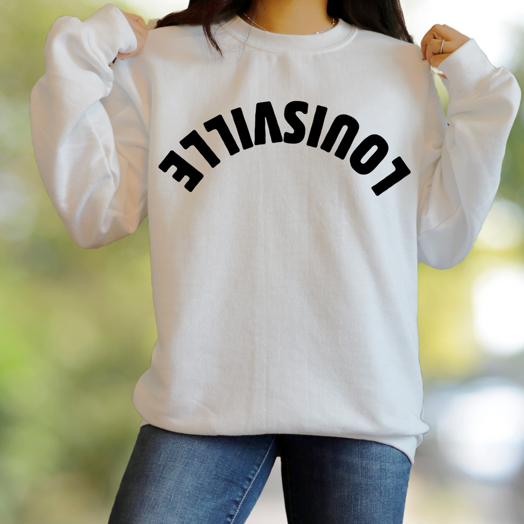 Louisville Upside Down Statement Sweatshirt (Black Only)