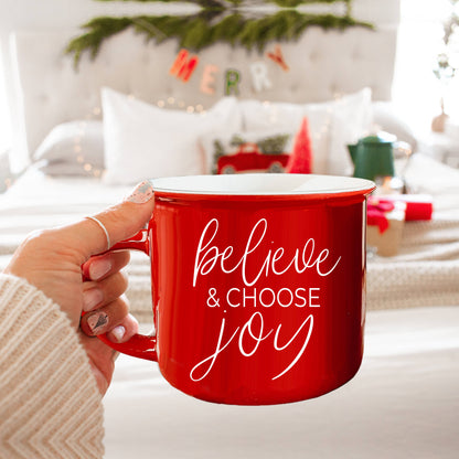 Christmas Mugs Funny, Red & Green Holiday Coffee Cup Ceramic