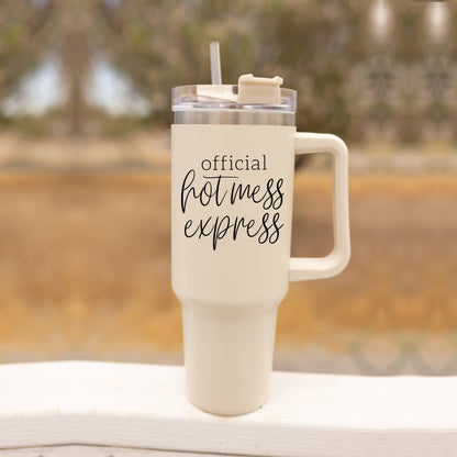 Fall Mug With Lid, Sweater Weather 40oz Insulated Coffee Cup