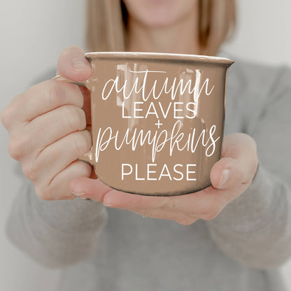 Neutral Fall Coffee Mug, Ceramic Cups for Autumn Home Accent