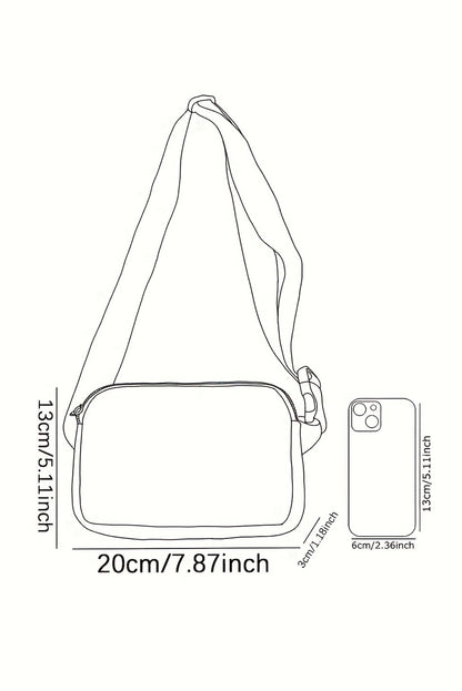 White Dachshund Walking Footprint Crossbody Bag