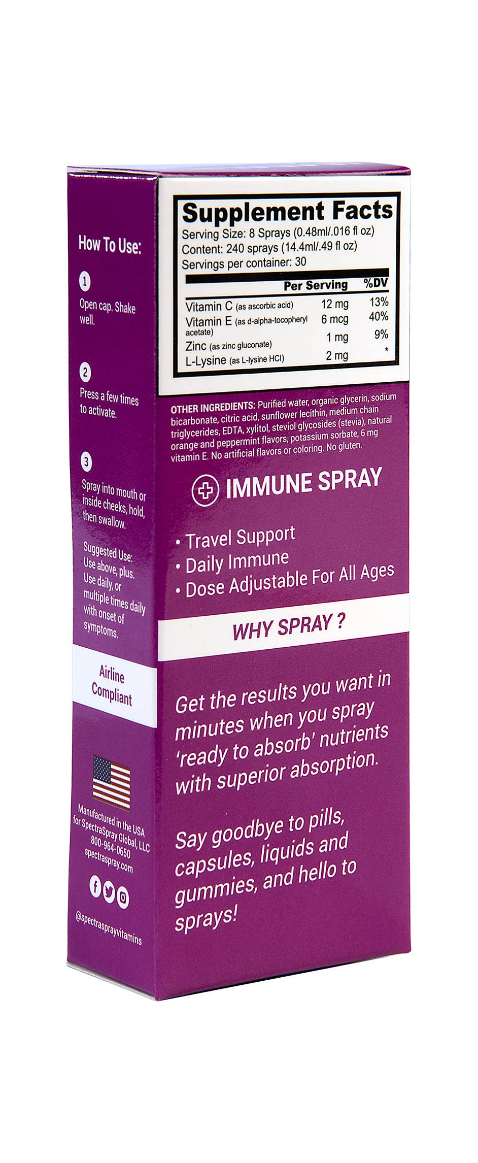 Immune Oral Spray Supplement