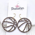1.5" Leopard Basketballs -Sports Earrings