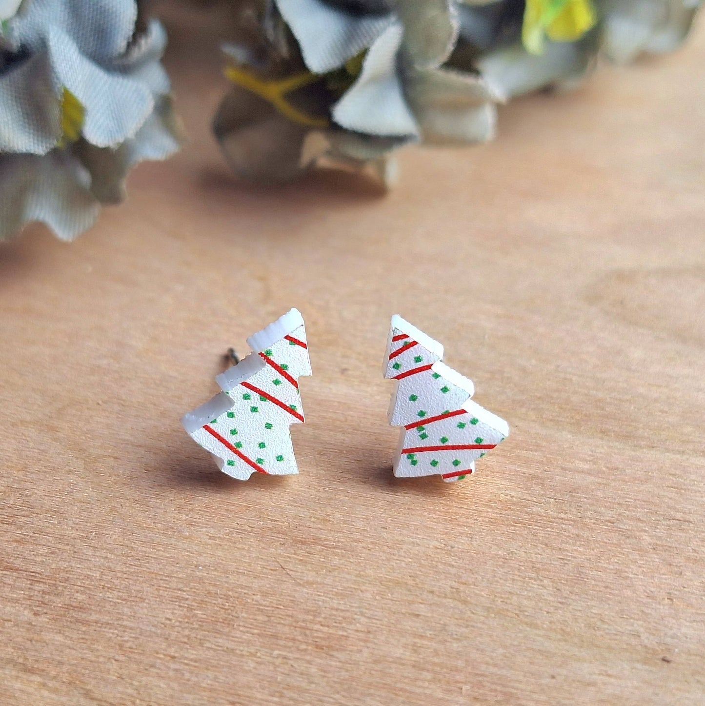 L. Debbie Xmas Cake Earrings  - Tiktok VIRAL Product!